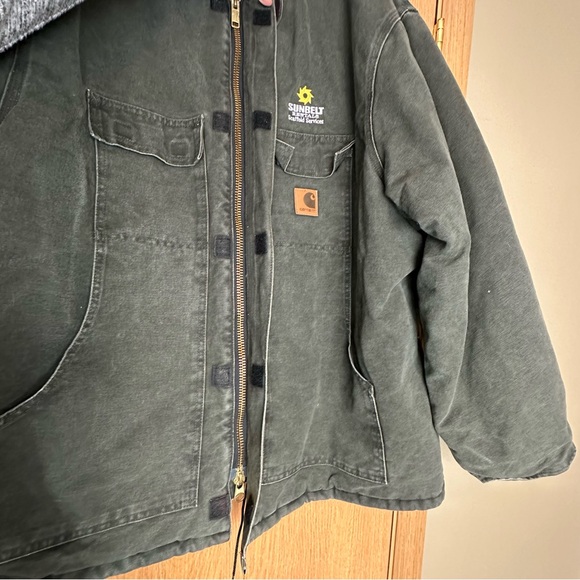 Carhartt C26 MOS Barn Jacket Canvas Quilted Arctic Coat Dark Green 3XL Reg USA - Picture 11 of 15